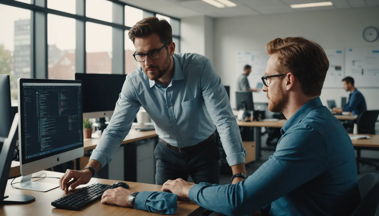 Technicien accompagnant un client pour la mise en place d'un EDR PME coût installation