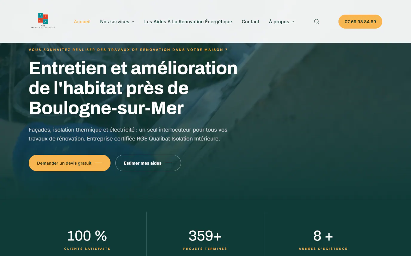 Site AFS Façades & Électricité