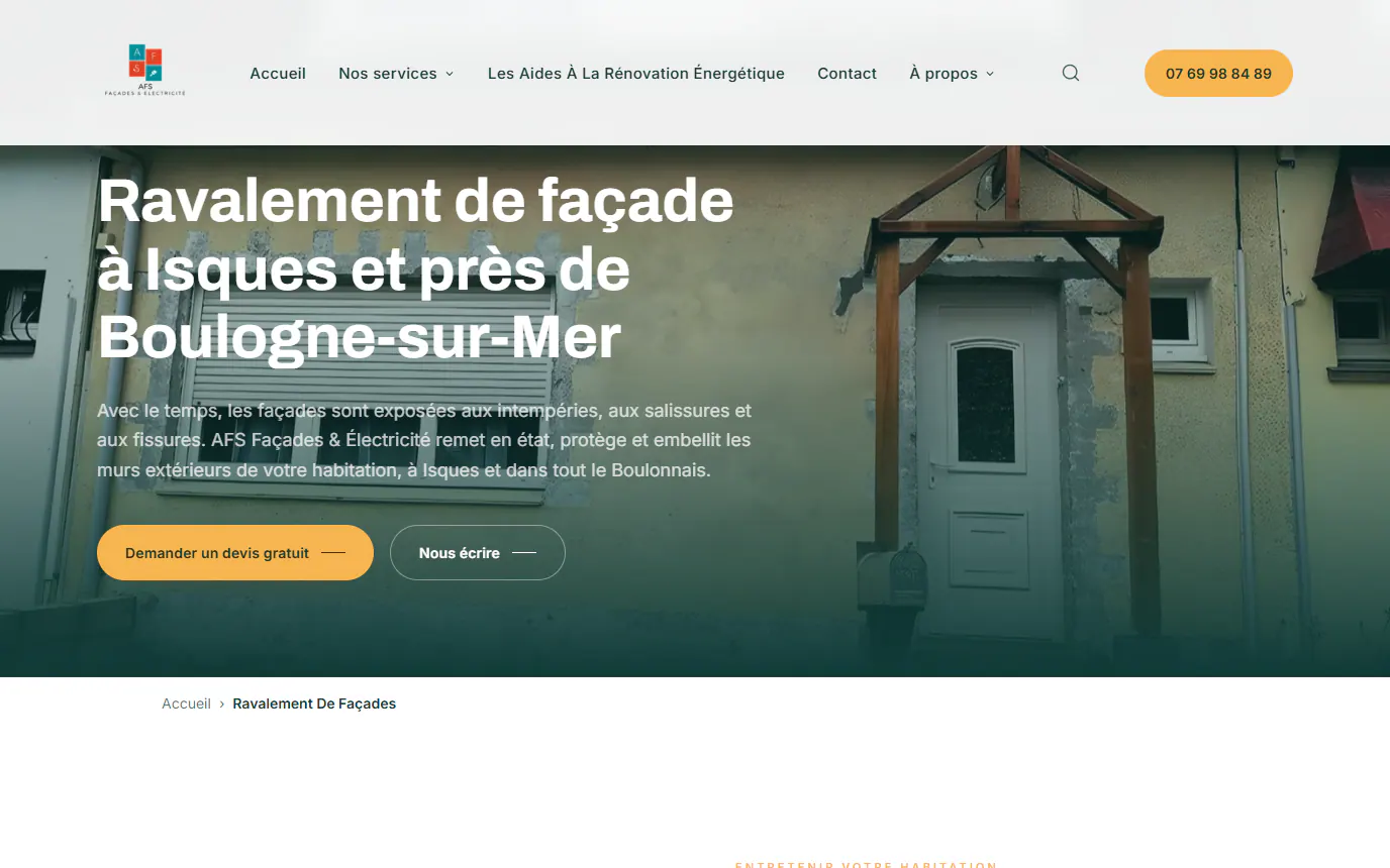 Page Ravalement de façades