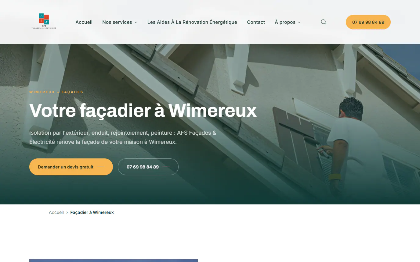 Page locale Votre façadier à Wimereux