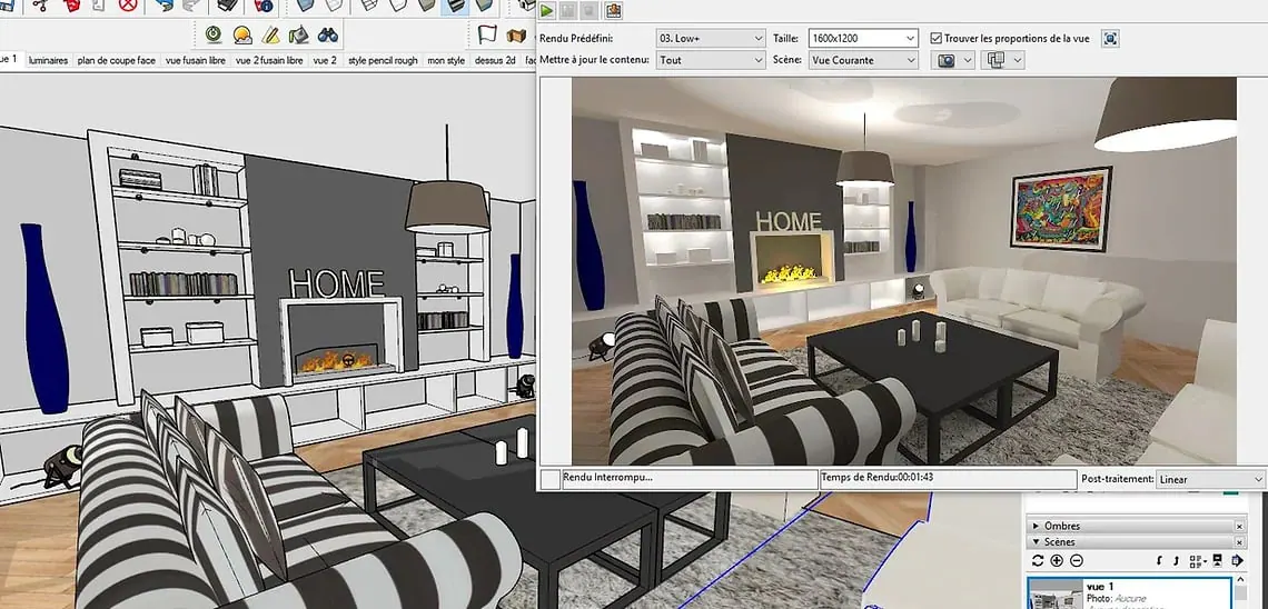 Formation déco intérieur avec sketchup