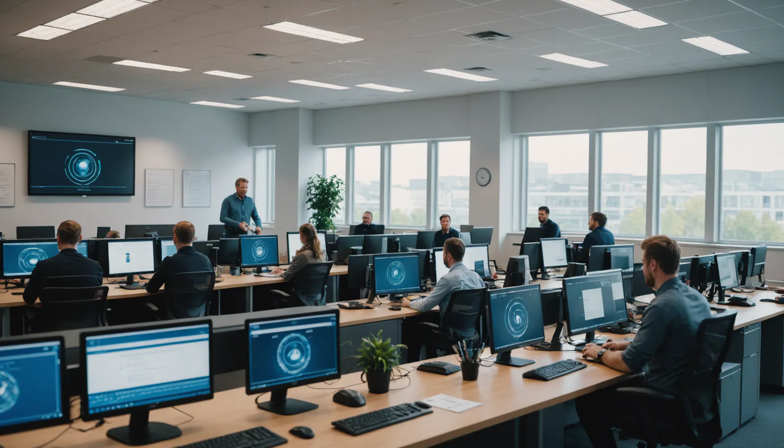 Technicien informatique sécurisant les systèmes d'une mairie, informatique collectivités Côte d'Opale
