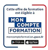 Logo Mon Compte Formation CPF avec lien vers moncompteformation.gouv.fr pour formations certifiantes éligibles