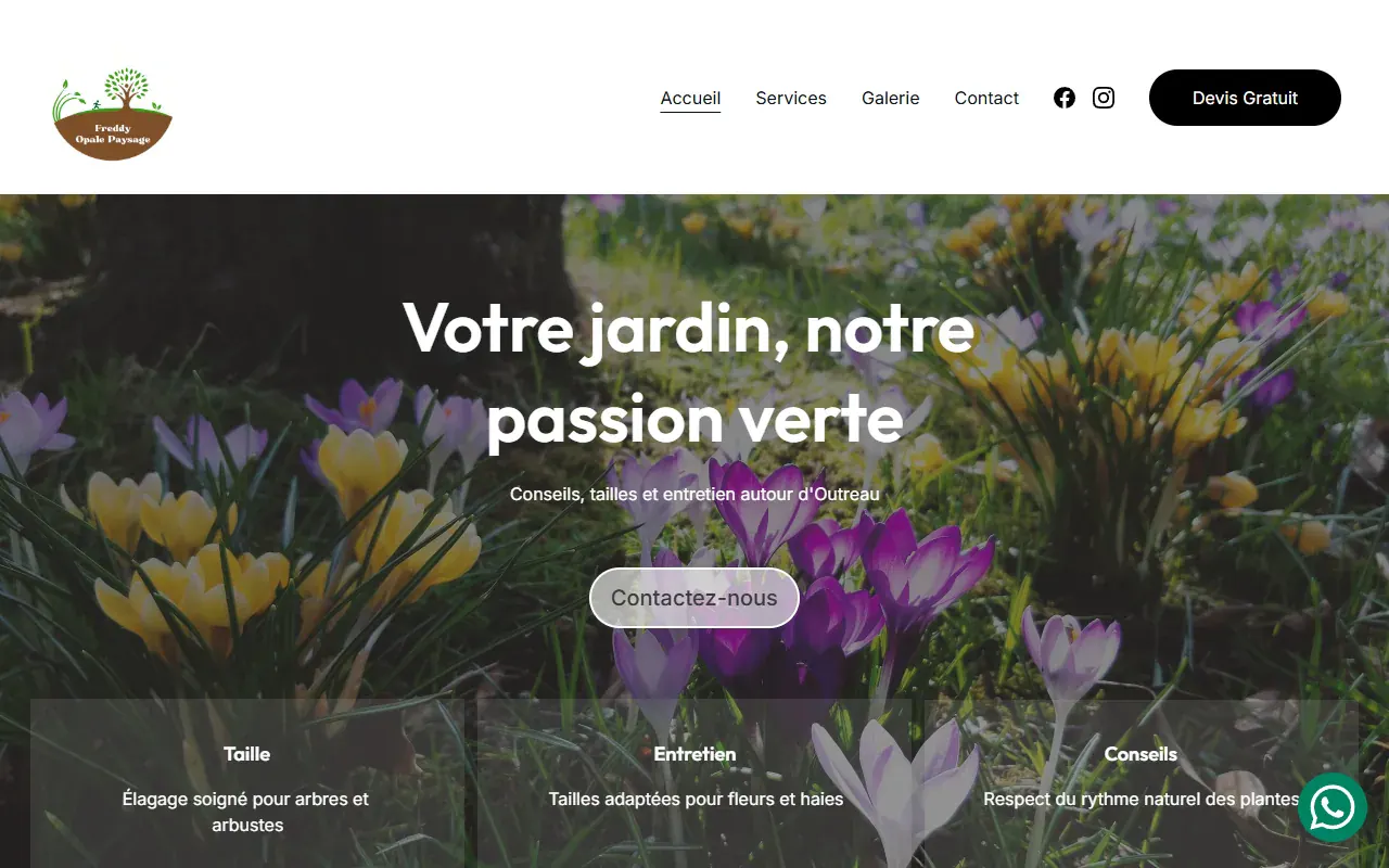 Site Freddy Opale Paysage