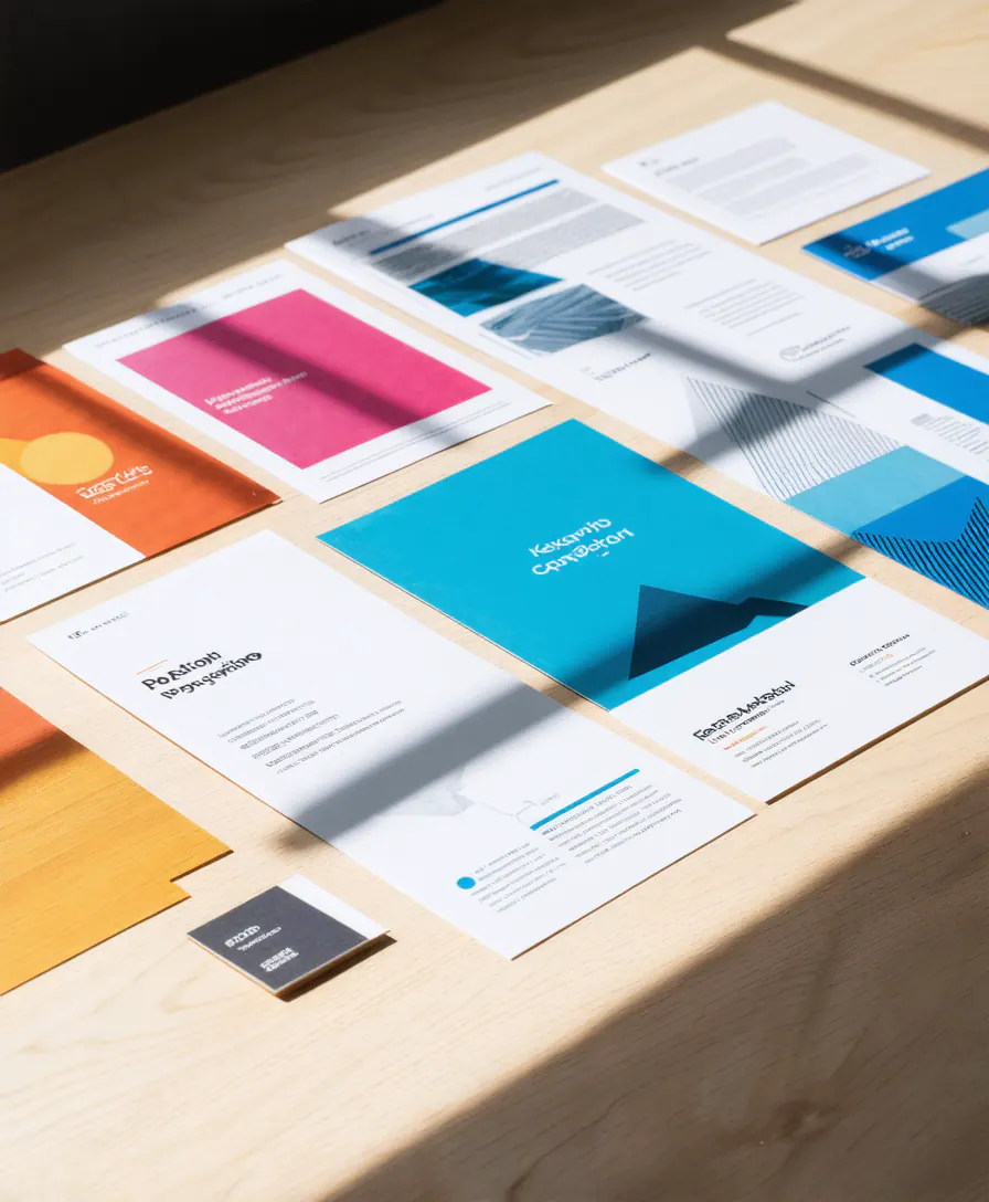 Supports de communication imprimés : kakémono, flyers et cartes de visite