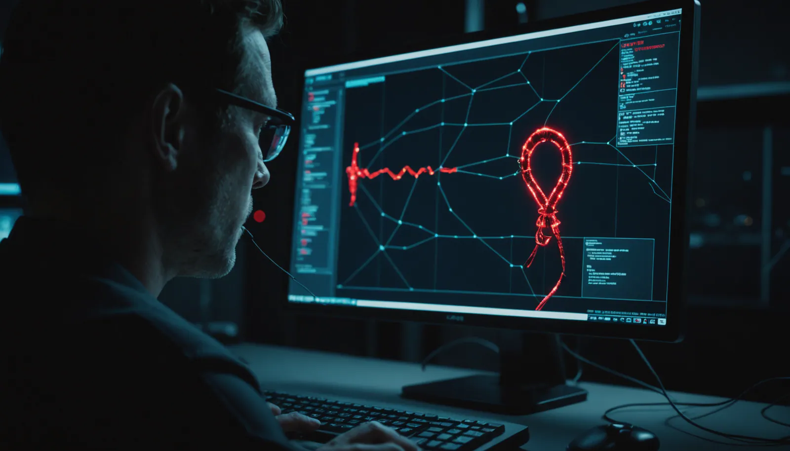 Technicien analysant une menace de phishing pour renforcer la cybersécurité TPE Côte d'Opale
