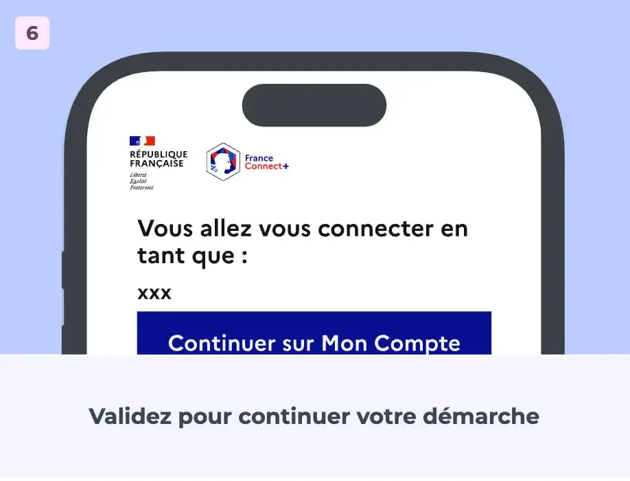 Validez pour continuer votre démarche